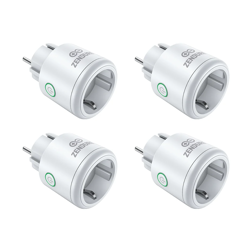 Vier Zendure Smart Plug Pro slimme stekkers